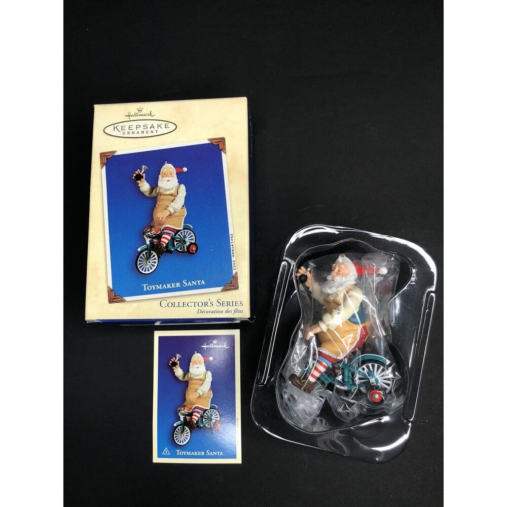Hallmark Keepsake Christmas Tree Ornament #3 Toymaker Santa Tricycle New 2002 - Picture 2 of 6